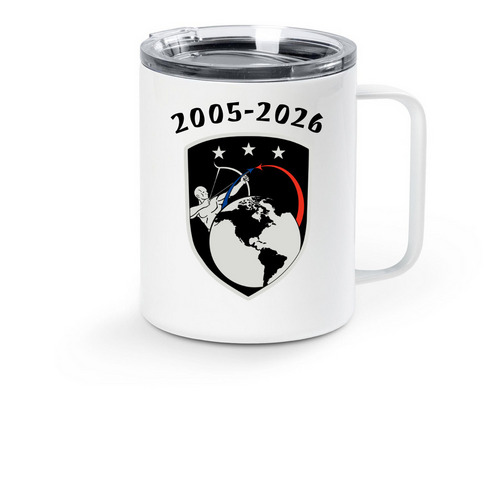 JFCC IMD 2005-2026 Mug, a White Stainless Steel Travel Mug