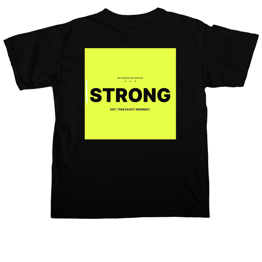 CPF/STRONG. The original. The foundation., a Black Comfort Colors Unisex Tee (back-view)