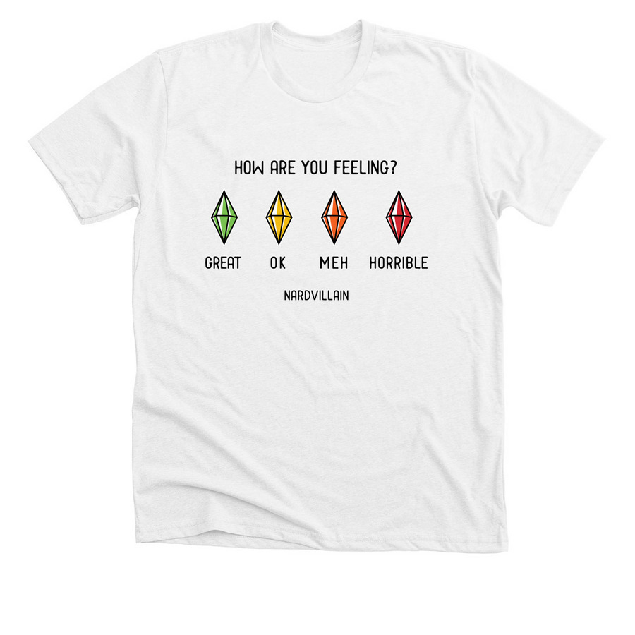Plumbob Check (light shirts), a Solid White Blend Premium Unisex Tee
