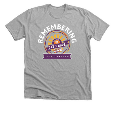 Luca's Day of Hope, a Athletic Heather Premium Unisex Tee