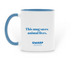 Blue Lizzy Mug, a Light Blue Two-Tone Ceramic Mug (back-view)