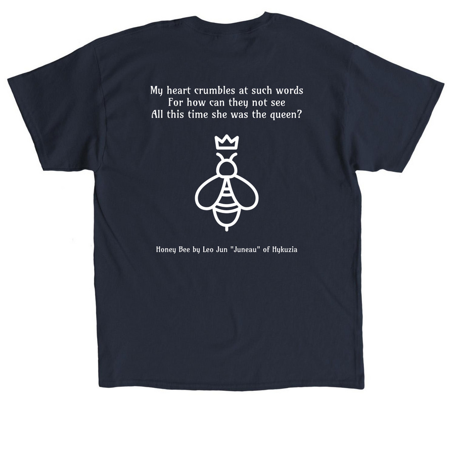 Honey Bee (Dark ver.), a Navy Classic Unisex Tee (back-view)