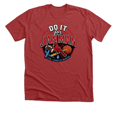 2026 Team Do it for Janman, a Heather Canvas Red Premium Unisex Tee