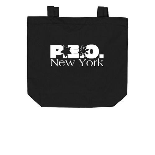 P.E.O. NY Tote Bags, a Black Organic Cotton Tote Bag