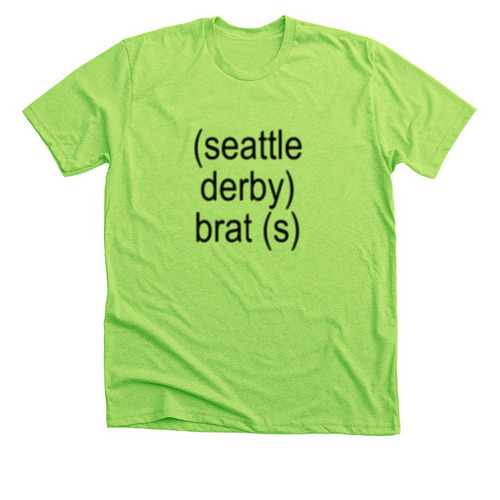 Seattle Derby BRATs&nbsp;, a Neon Heather Green Premium Unisex Tee