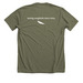 BCM Logo #1, a Heather Olive Premium Unisex Tee (back-view)