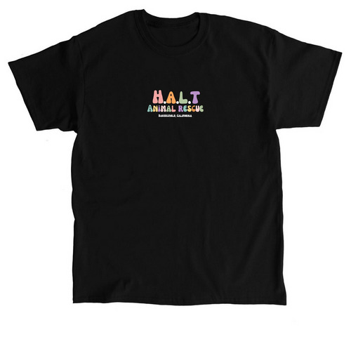 Rainbow HALT Rescue Design, a Black Classic Unisex Tee
