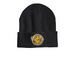 Music Dept Beanie, a Heather Charcoal Printed Cuffed Beanie