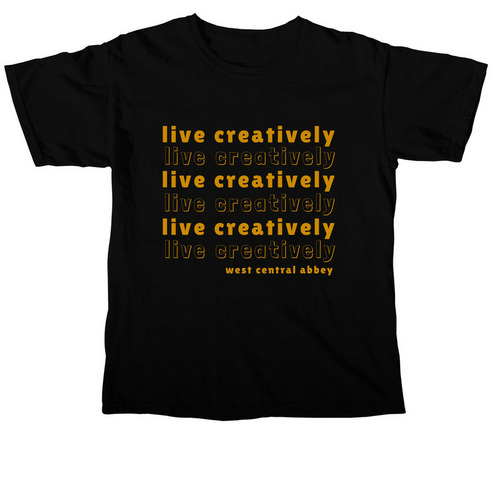 live creatively repeat, a Black Comfort Colors Unisex Tee