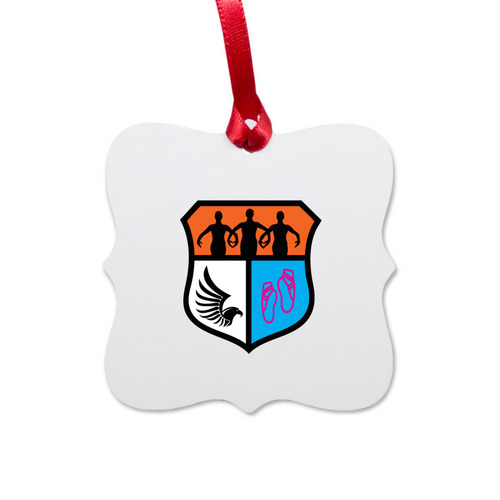 Crest ornament&nbsp;, a White Aluminum Square Ornament