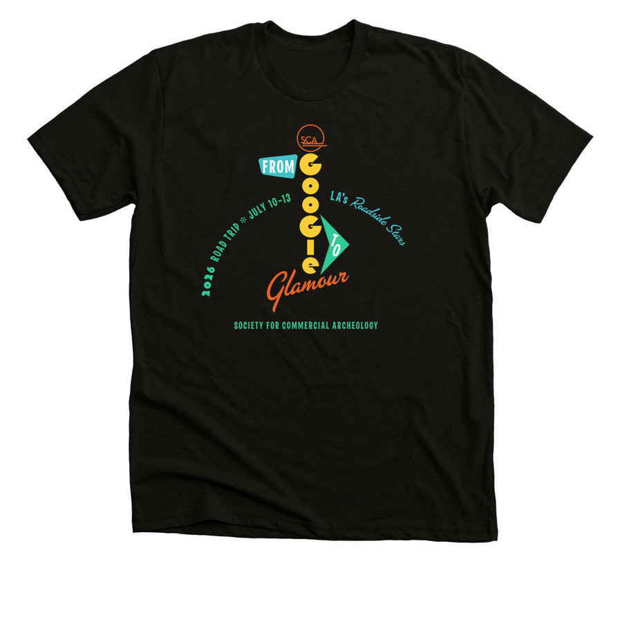 SCA LA 2026 Road Trip Official T-Shirt, a Black Heather Premium Unisex Tee