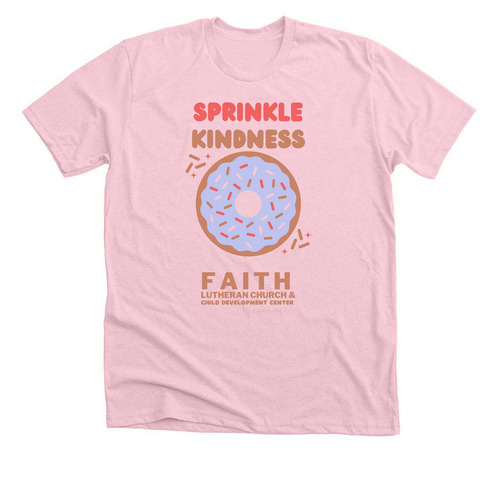 Sprinkle Kindness, a Heather Pink Premium Unisex Tee