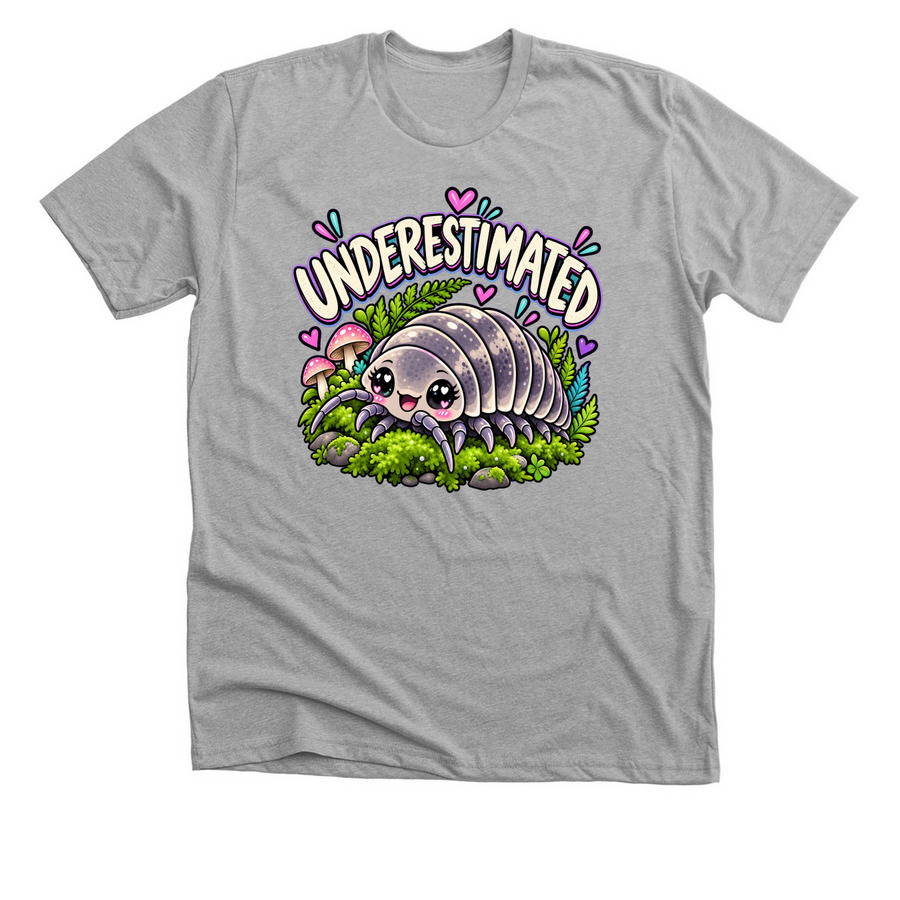 Be underestimated!!!, a Athletic Heather Premium Unisex Tee