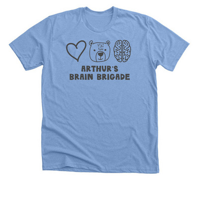 Arthur's Brain Brigade&nbsp;, a Heather Carolina Blue Premium Unisex Tee