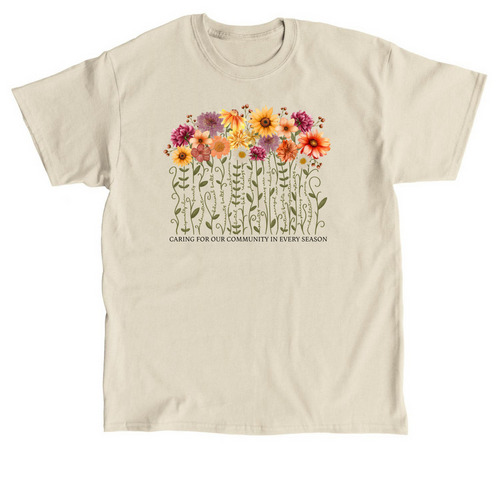 Caring for Our Community, a Sand Classic Unisex Tee