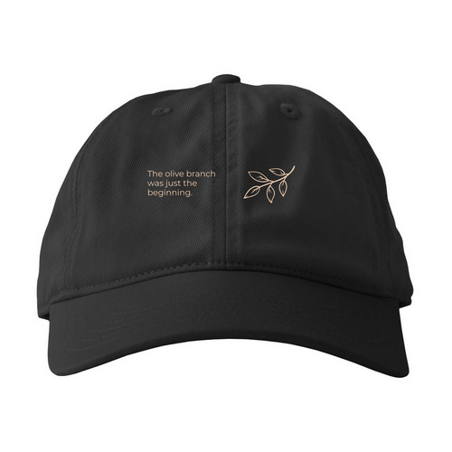 Olive Branch, a Black Printed Eco Baseball Cap