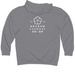 Comfort Colors Co-op/Large Back Logo, a Gunmetal Heather Midweight Pullover Hoodie (back-view)