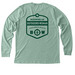 Texas BOW Logo, a Heather Dusty Blue Premium Long Sleeve Tee (back-view)