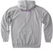 #ARIagainstALLodds, a Grey Heather Heavyweight Pullover Hoodie (back-view)