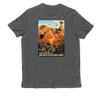 Wildflowers of Grand Staircase-Escalante, a Terrain Grey Allmade Organic Cotton Unisex Tee