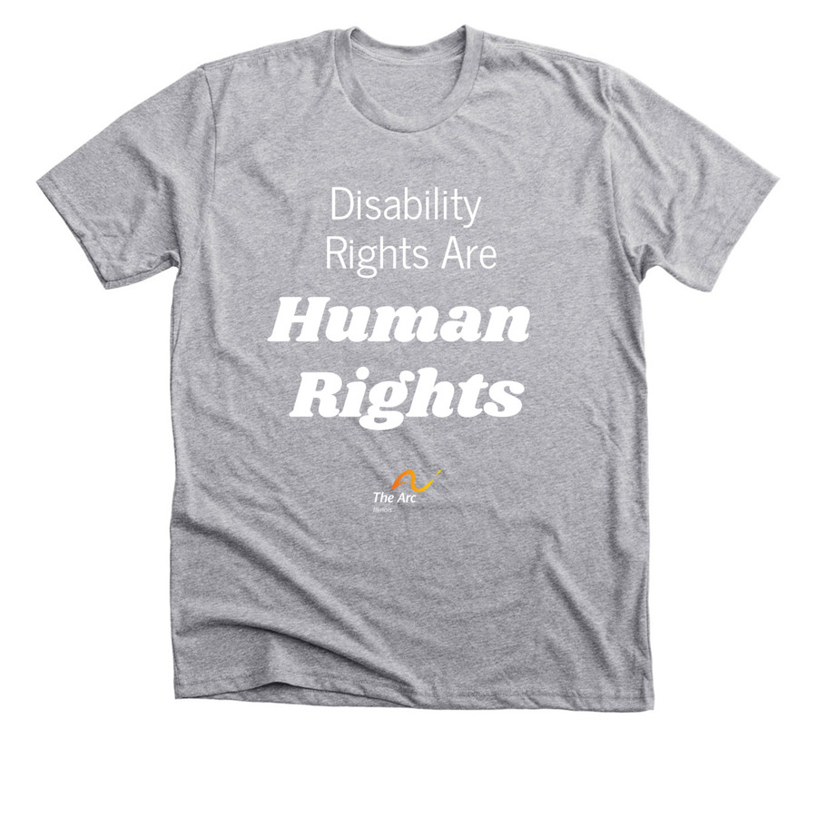 Disability Rights Are Human Rights, a Athletic Heather Premium Unisex Tee