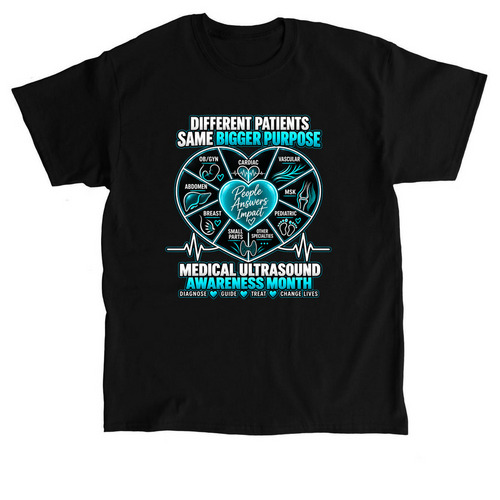 Ultrasound Awareness, a Black Classic Unisex Tee