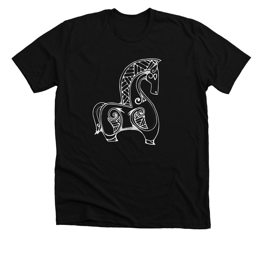 Nordic Horse, a Solid Black Blend Premium Unisex Tee