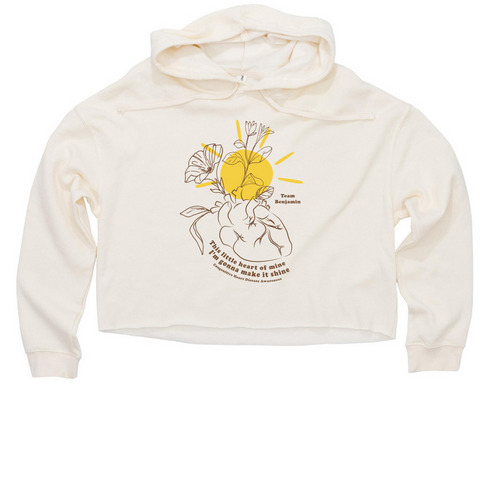 Team Benjamin Sunshine Heart, a Bone Women?s Lightweight Cropped Hoodie