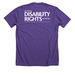 THE FUTURE IS ACCESSIBLE, a Heather Team Purple Premium Unisex Tee (back-view)