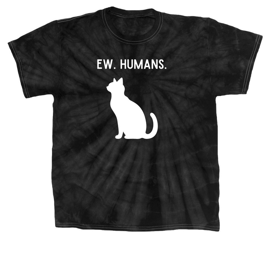 Ew. Humans., a Black Classic Tie Dye Tee
