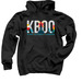 KBOO Pullover: Deco Logo, a Black Pullover Hoodie