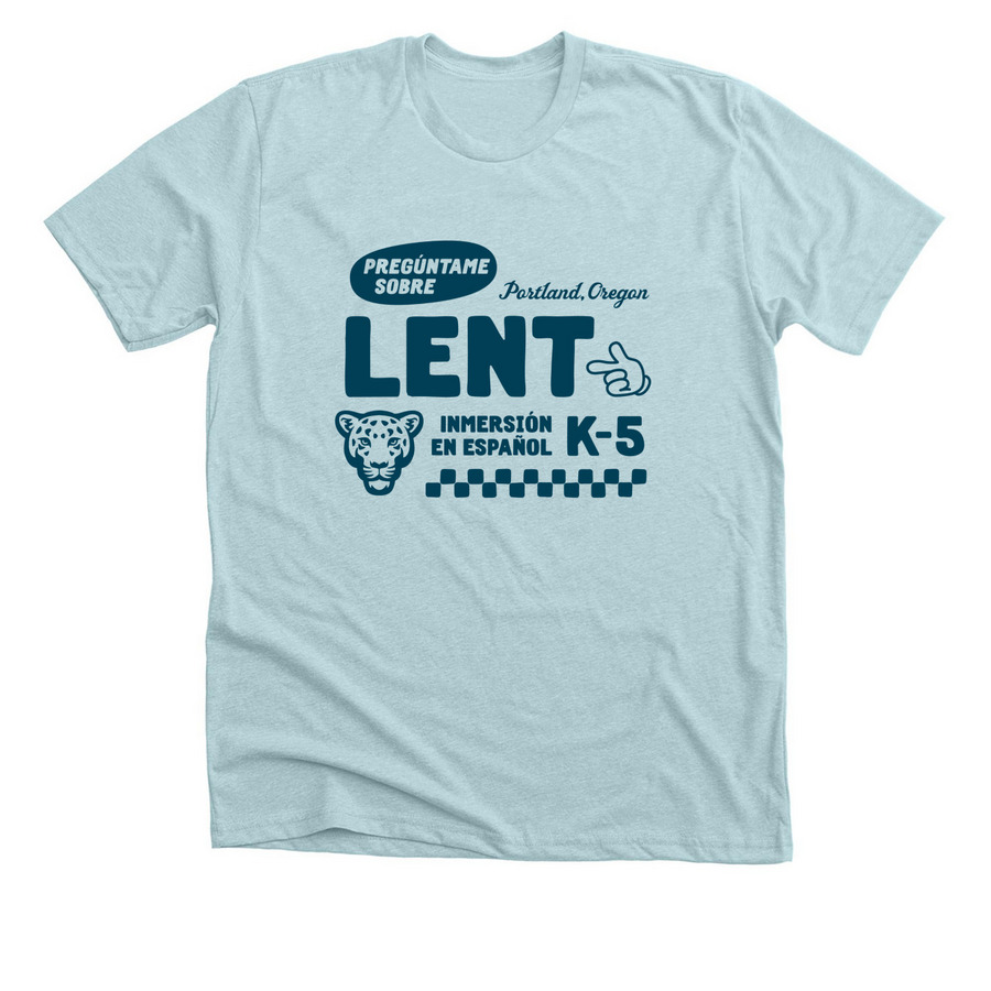 Preg?ntame sobre Lent, a Heather Ice Blue Premium Unisex Tee