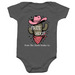 Hugs, a Charcoal Infant Onesie