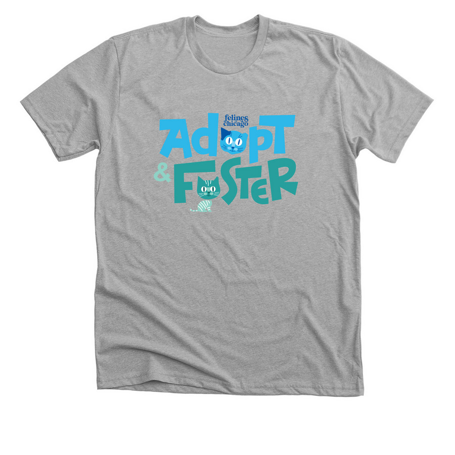 Adopt & Foster, a Athletic Heather Premium Unisex Tee