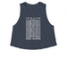 Canine Treasures, a Heather Navy Women's Cropped Racerback Tank