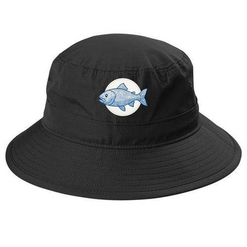 Cover Your Head!, a Black Printed UV Bucket Hat