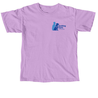 Blue Logo - Dog Ears, a Neon Violet Comfort Colors Unisex Tee