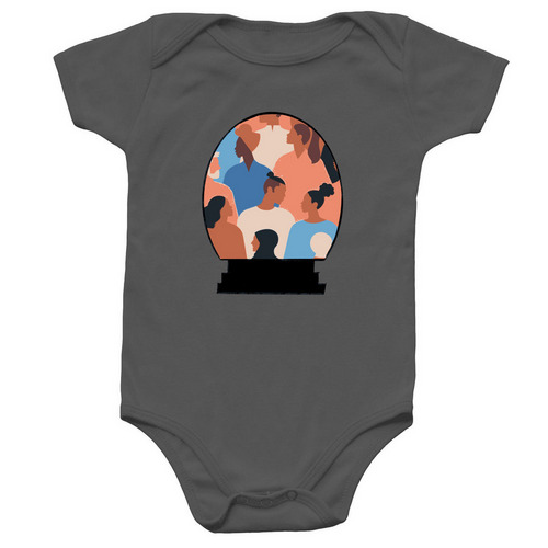 ABRIR Babies, a Charcoal Infant Onesie