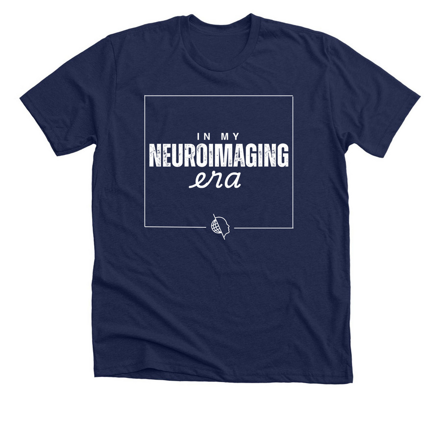 In My Neuroimaging Era Apparel, a Solid Navy Blend Premium Unisex Tee
