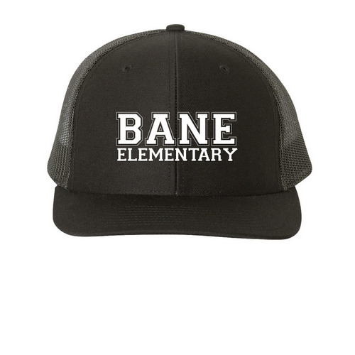 HESL Bane Hat, a Black Printed Snapback Trucker Cap