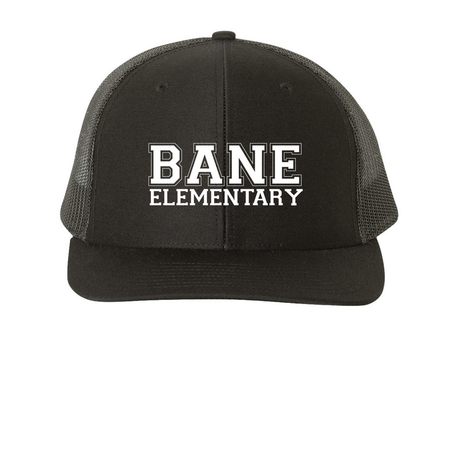 HESL Bane Hat, a Black Printed Snapback Trucker Cap