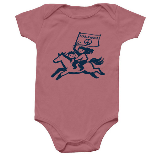 Go Mustangs Infant Onesie, a Mauve Infant Onesie