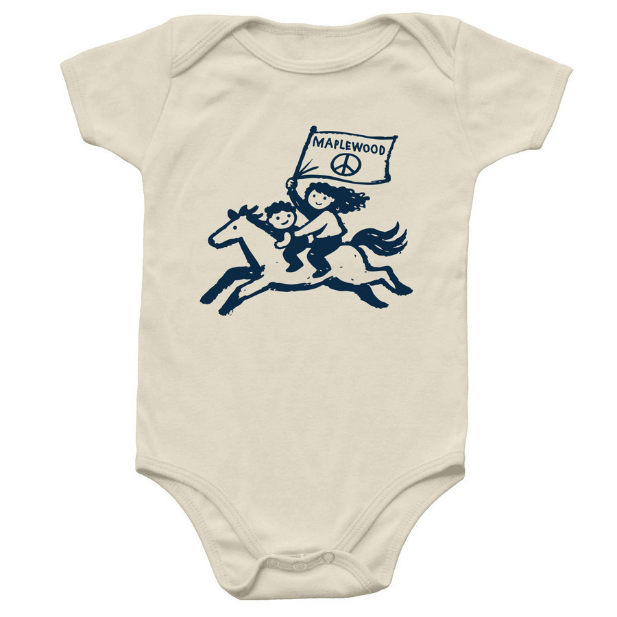 Go Mustangs Infant Onesie, a Natural Infant Onesie