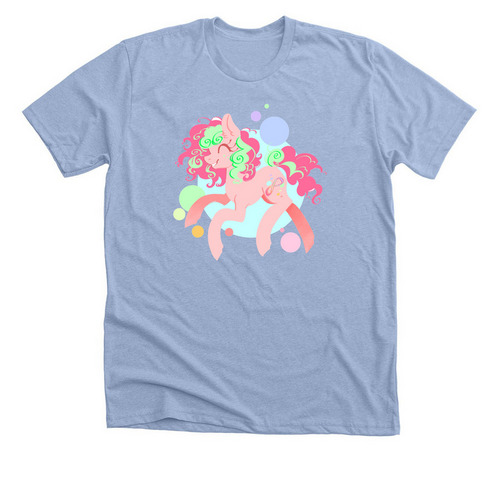 Yay Ponies !, a Heather Baby Blue Premium Unisex Tee