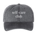 self-care club, a Black Printed Pigment Dye Baseball Cap