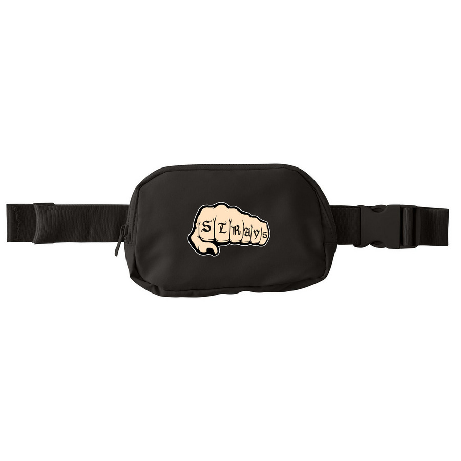 Knuckles, a Deep Black Matte Hip Pack