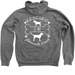 Rescued is my Favorite Breed Zip Up, a Deep Heather Zip Up Hoodie (back-view)