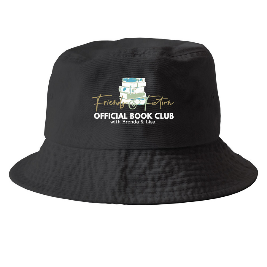 Friends and Fiction Book Club cap, a Black Printed Bucket Hat