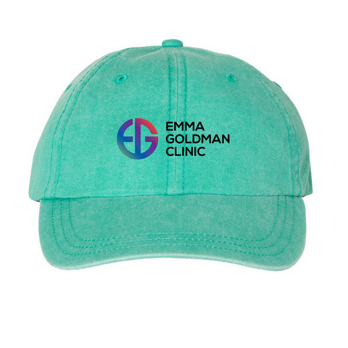 EGC Printed Logo Hats, a Seafoam Printed Pigment Dye Baseball Cap