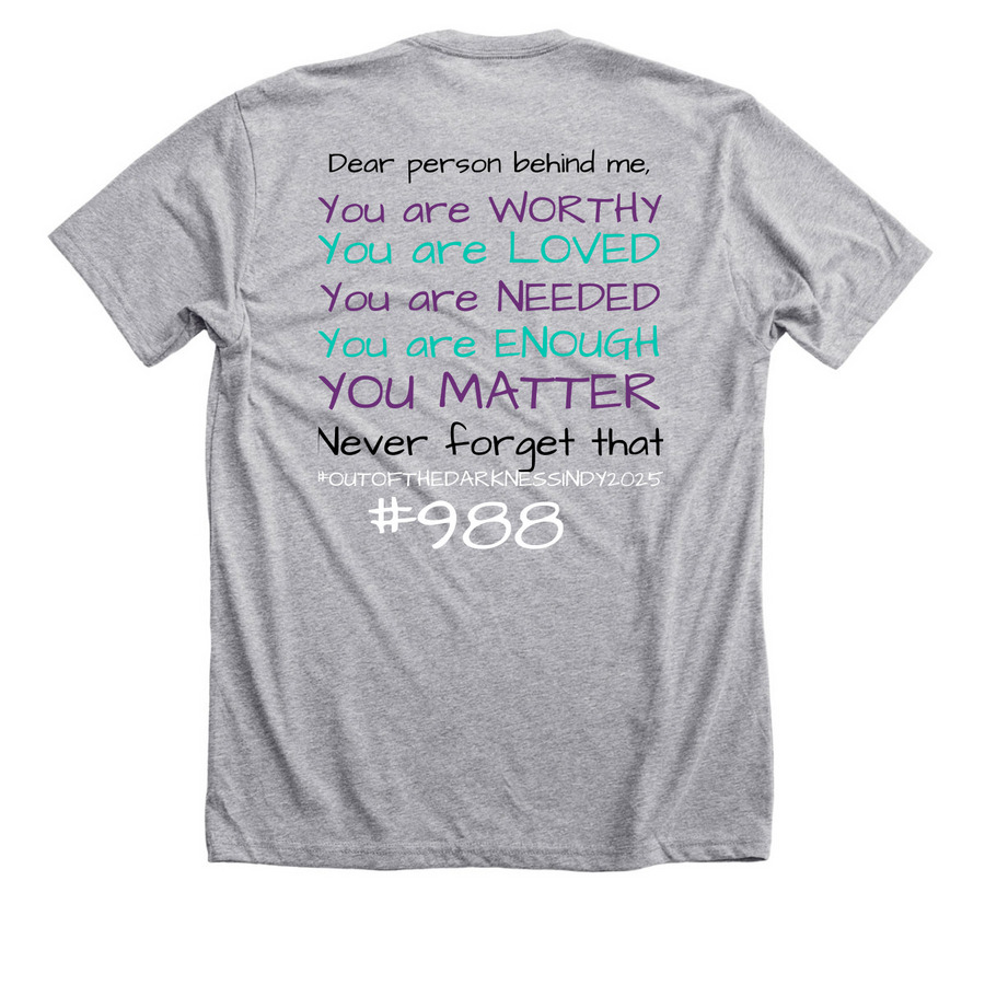 No Story Should Go Unfinished, a Athletic Heather Premium Unisex Tee (back-view)